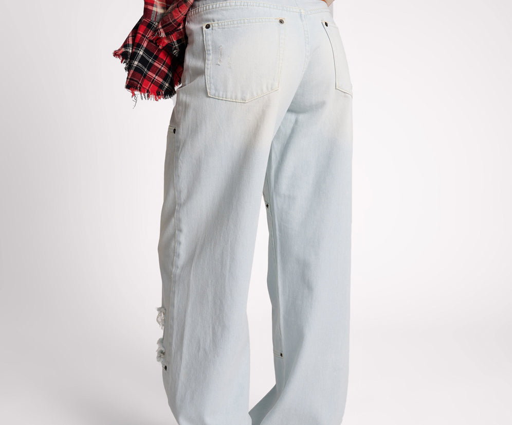 Jackson Mid Waist Wide Leg Denim Jeans - Le Surf