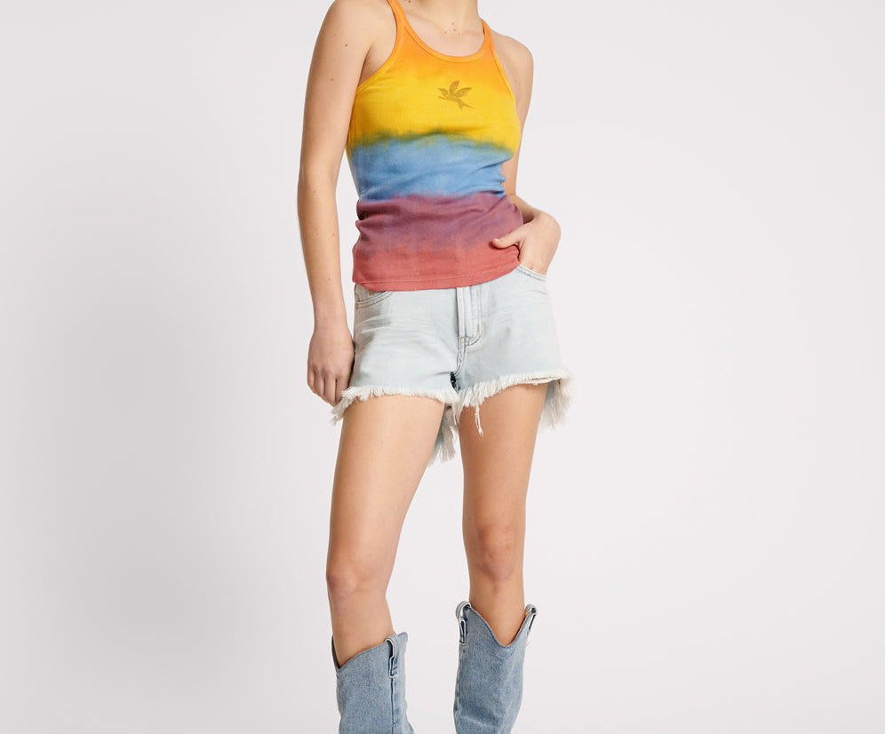 SUNSET STRIPE RIB SINGLET