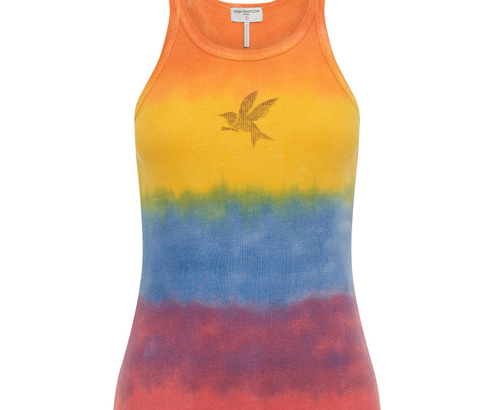 SUNSET STRIPE RIB SINGLET