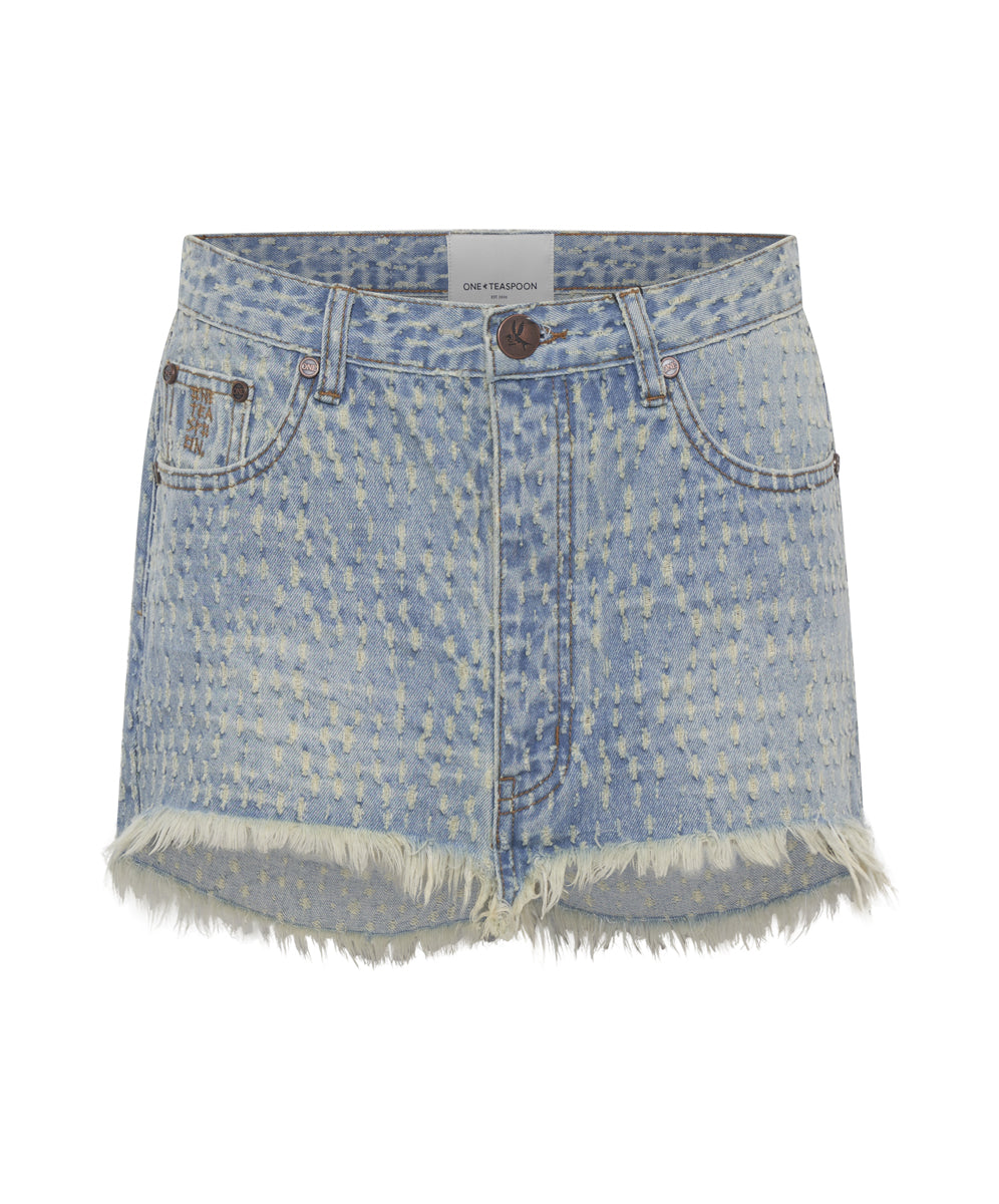 Products BLUE MESS JUNKYARD LOW WAIST DENIM SKIRT