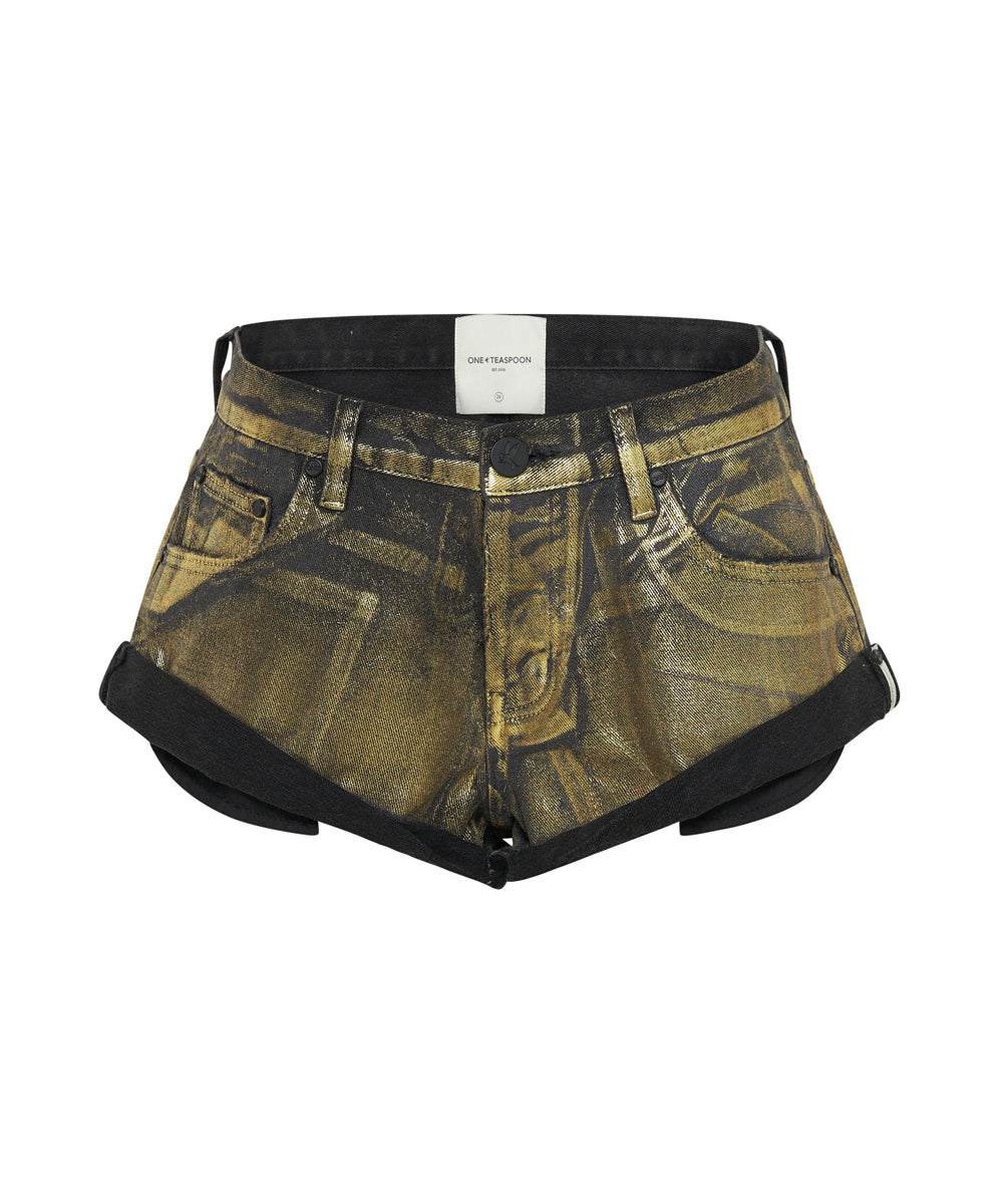 Products Bandits Low Waist Denim Shorts - Fools Gold