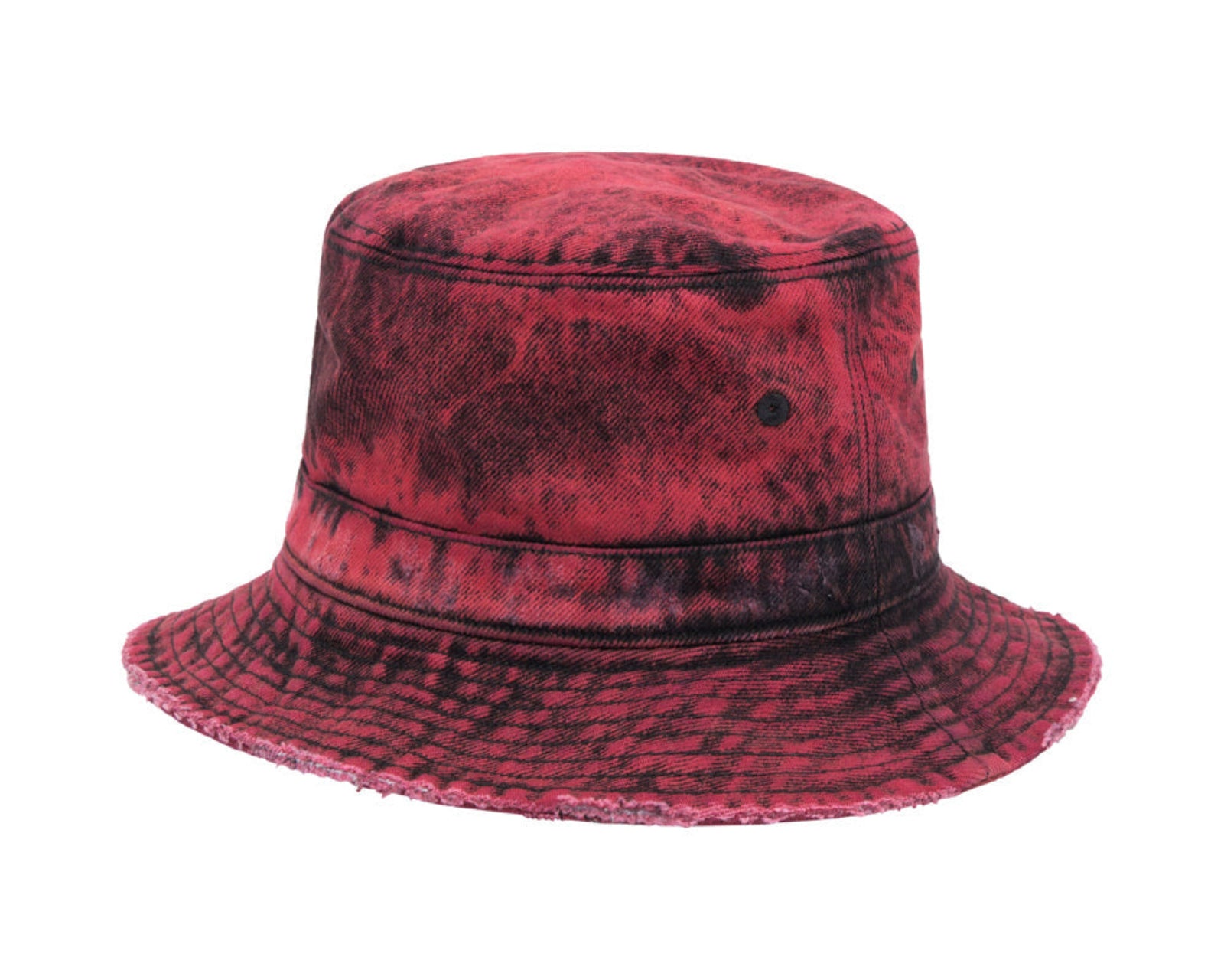 Denim Bucket Hat - Black Heart