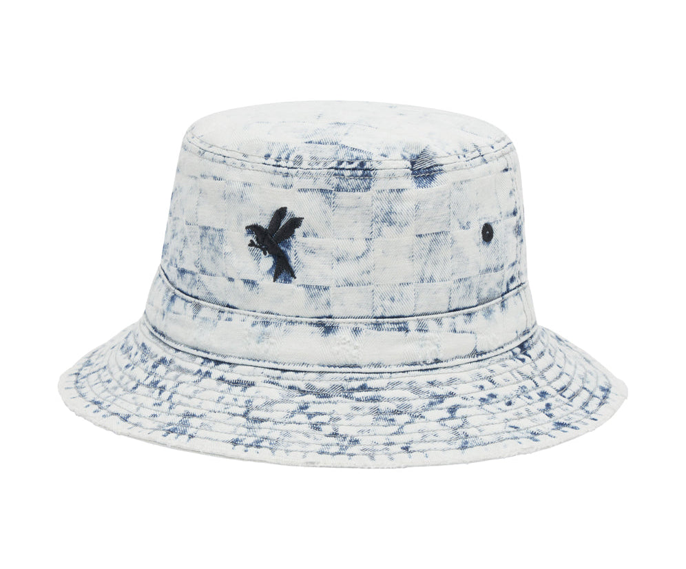 Denim Bucket Hat - Acid Check Print