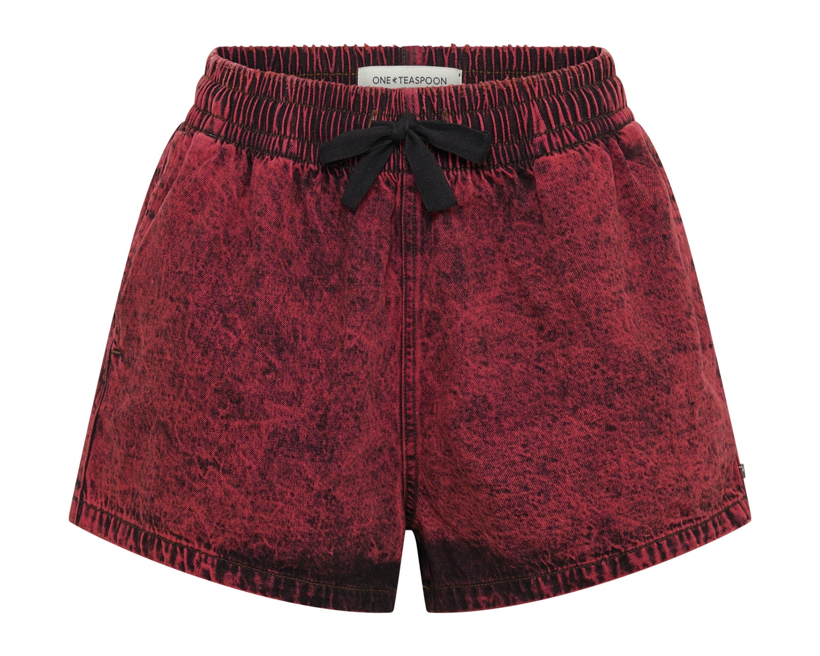 Boxer Low Waist Denim Shorts - Black Heart