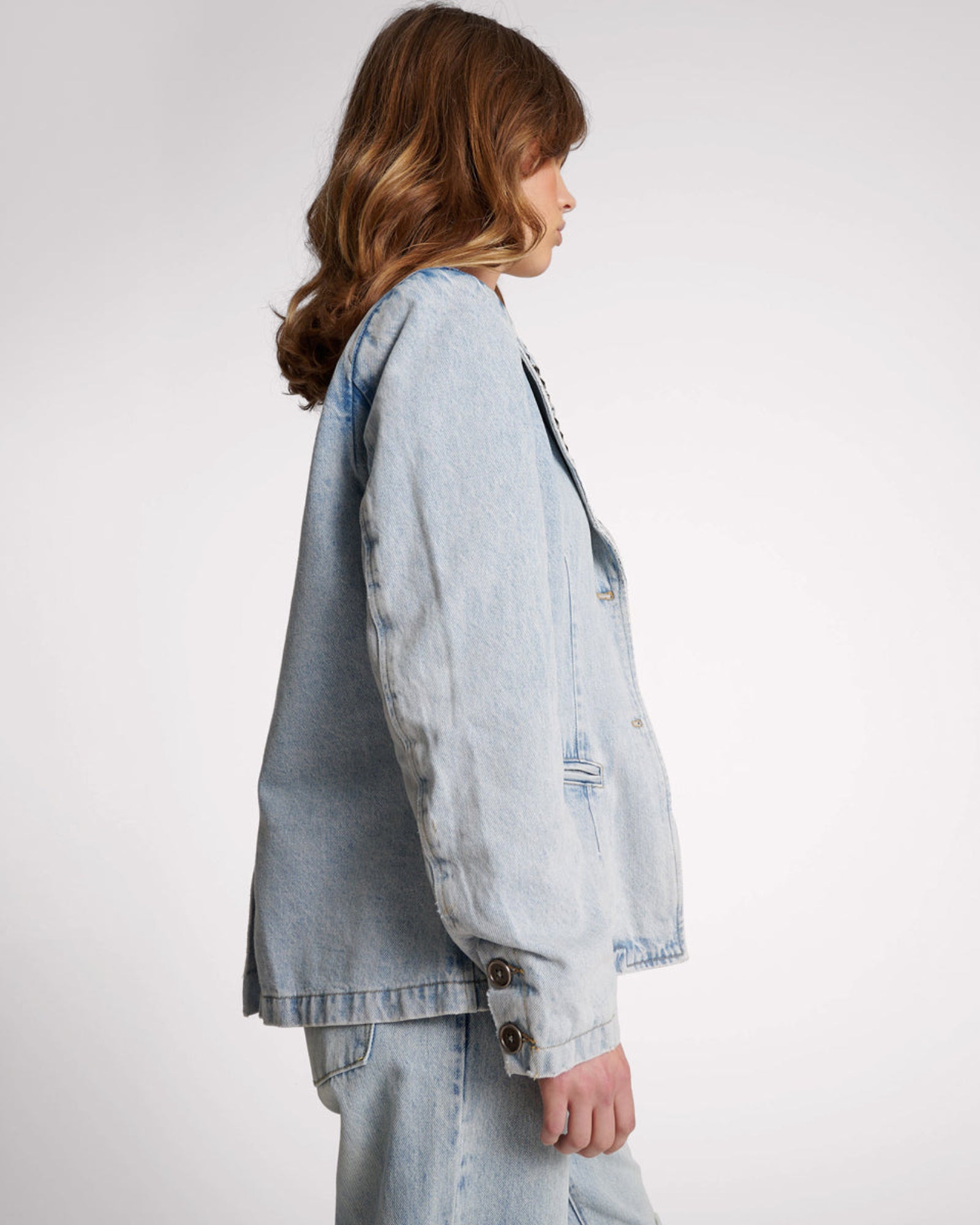 Studded Denim Blazer - Diamonde | One Teaspoon