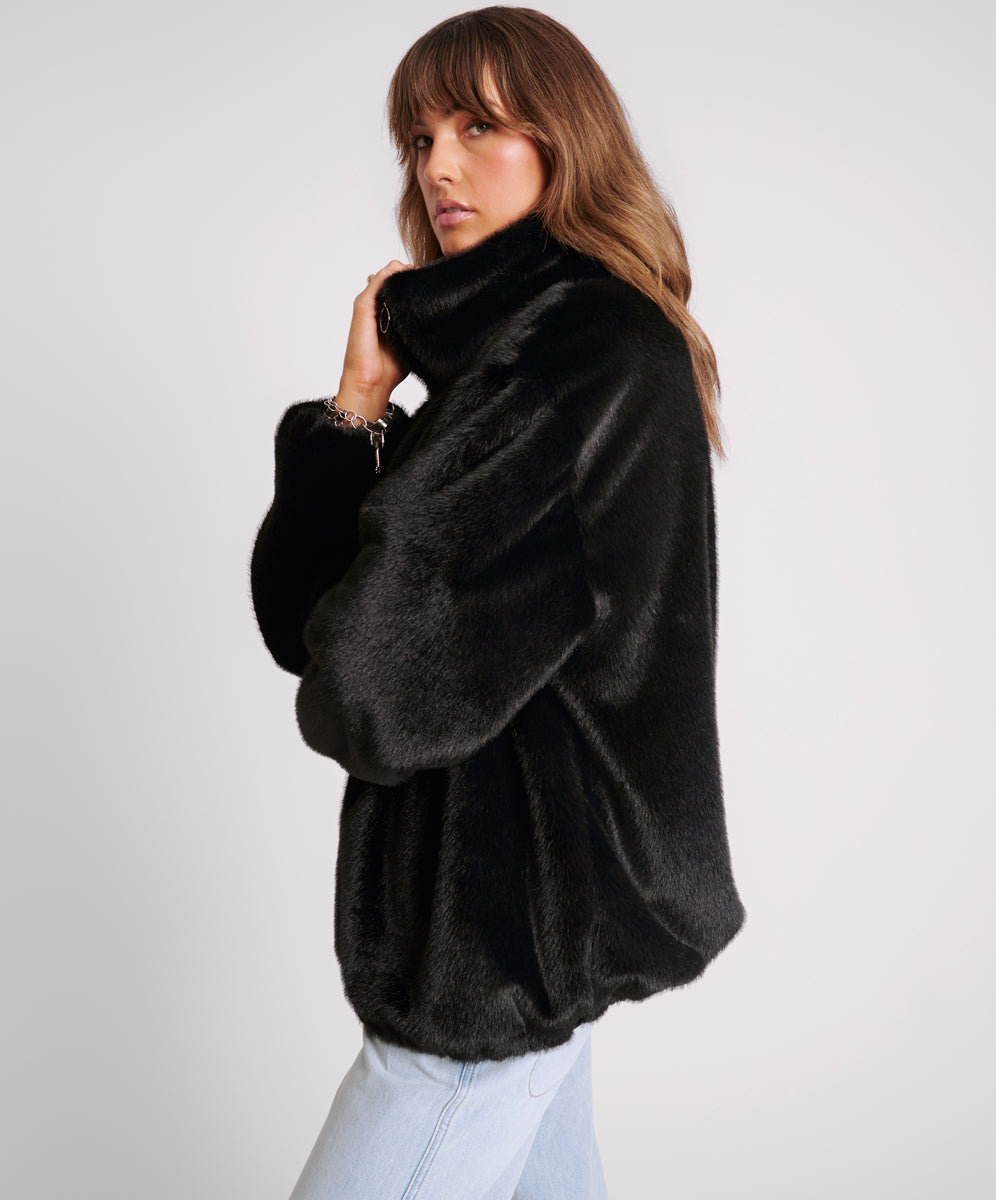 Pullover fuzzy jacket online