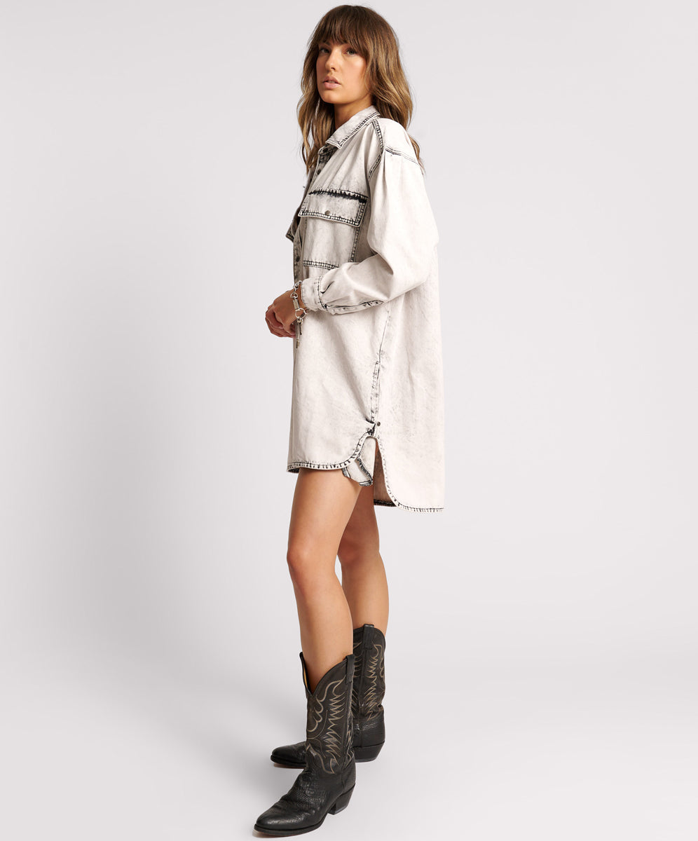 Products BIANCO NIXIE DENIM SHIRT DRESS