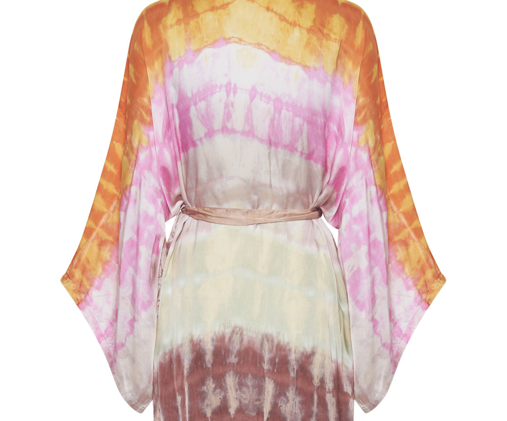 MIRAGE HAND DYED SATIN KIMONO