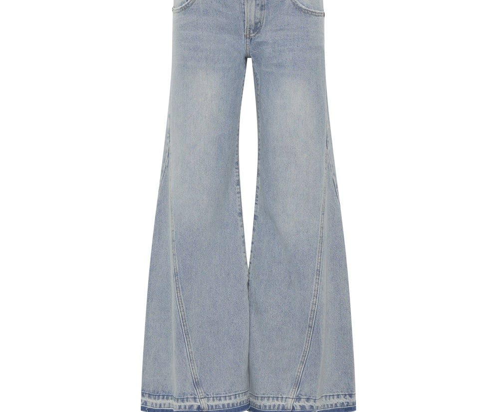 Johnnies Low Waist Wide Leg Denim Jeans - Hendrixe