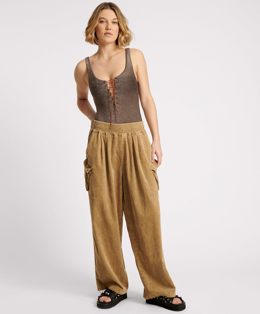 Products CAMEL CORDRUOY PARACHUTE PANTS