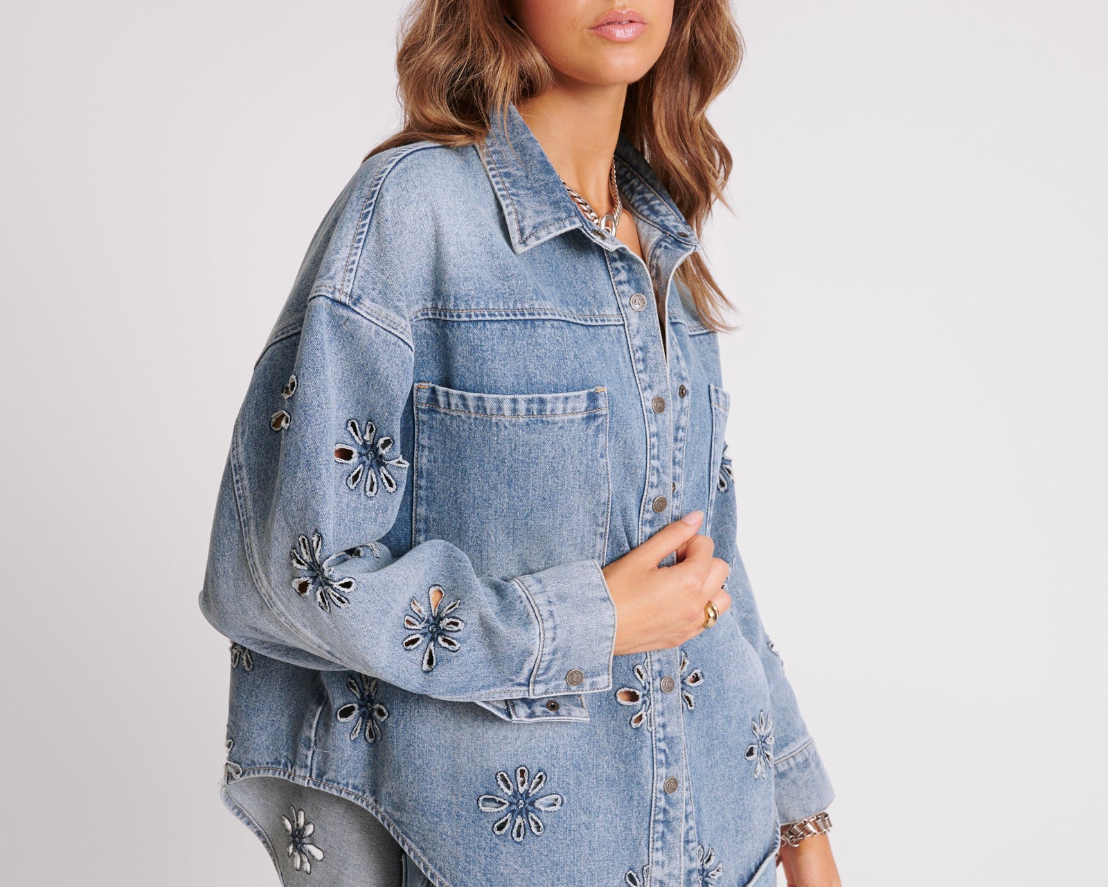 Daria Denim Shirt - Cobaine Daisy