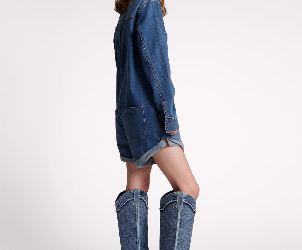 DEEP BLUE DENIM PROPHECY JUMPSUIT