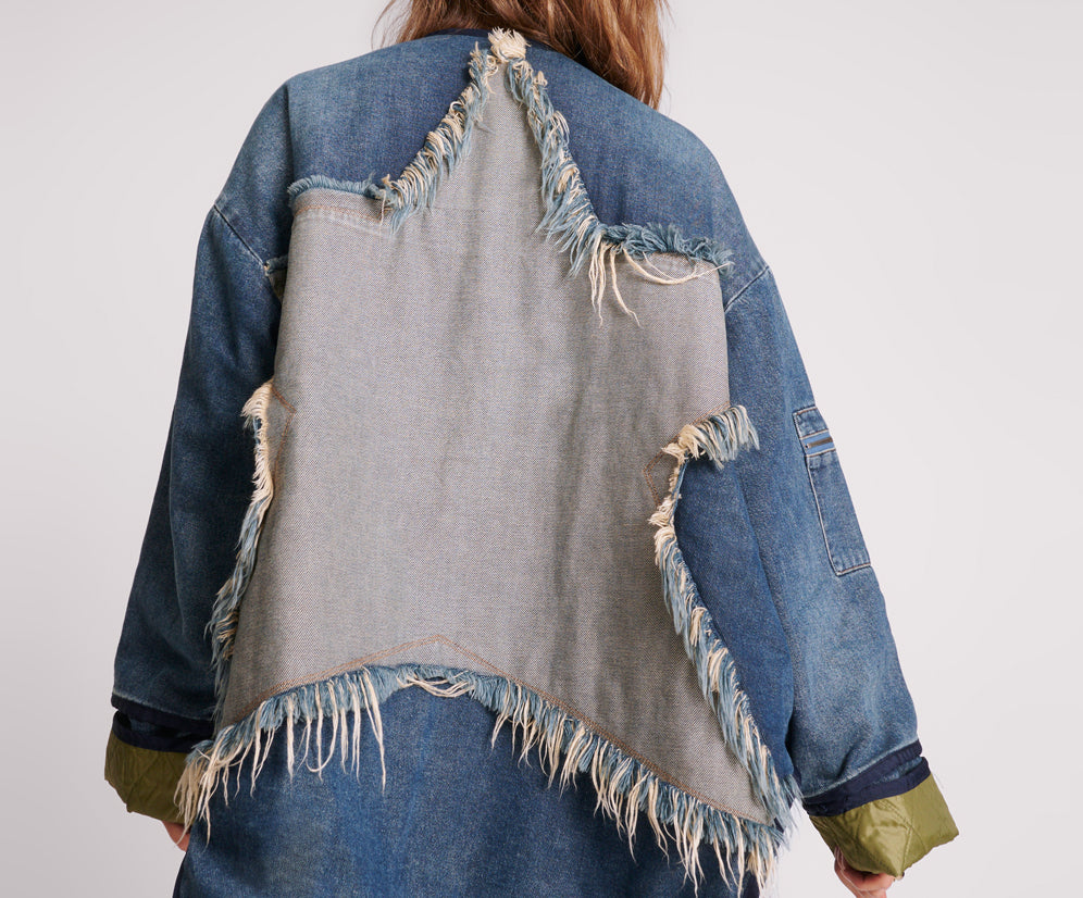 Star Denim Wadded Jacket - Light Memphis Blue