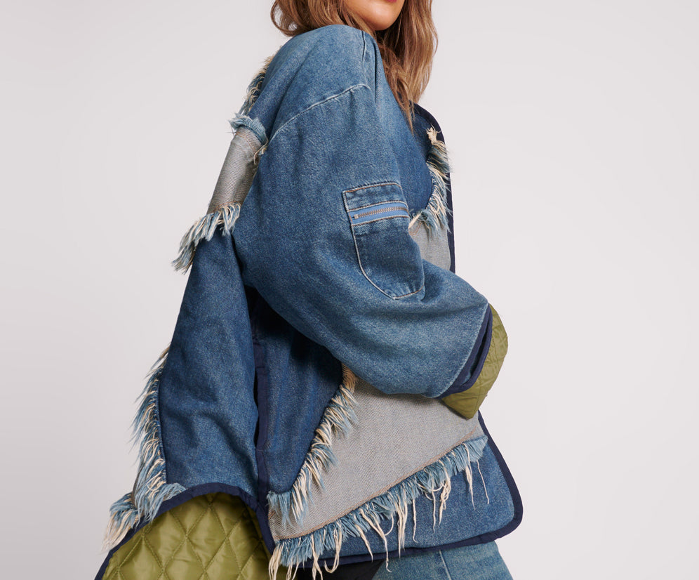 Star Denim Wadded Jacket - Light Memphis Blue