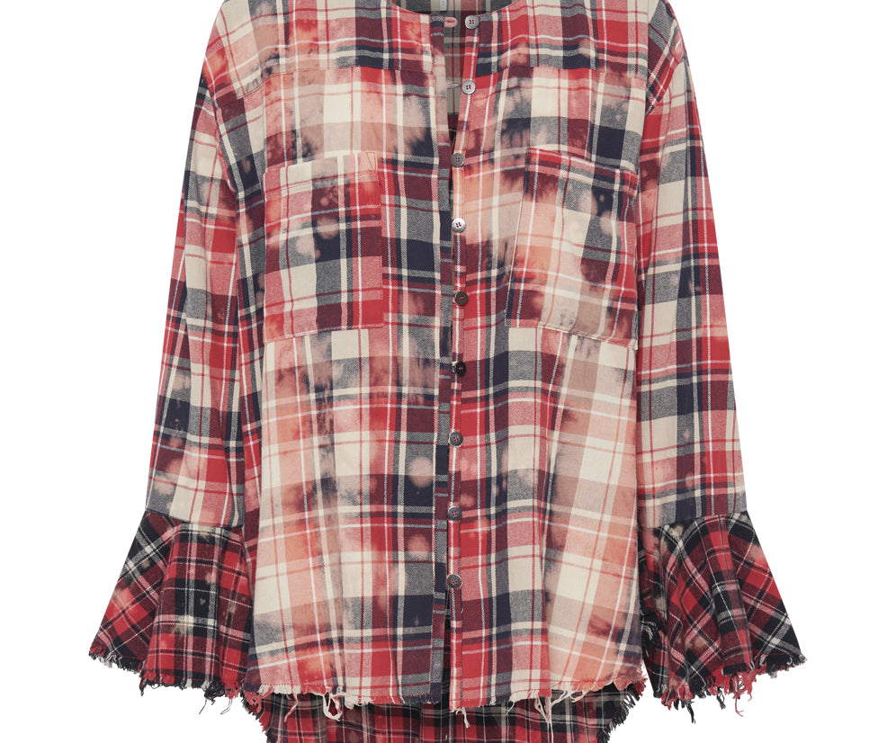 BLEACHED CHECK FANTASIE SHIRT