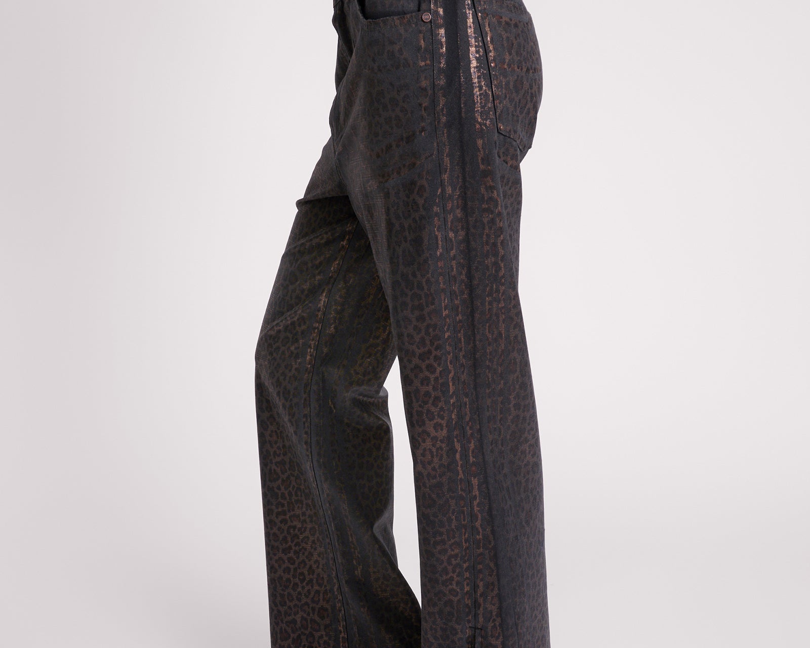 Billie Low Slung Straight Leg Mid Waist Denim Jeans - Night Animal