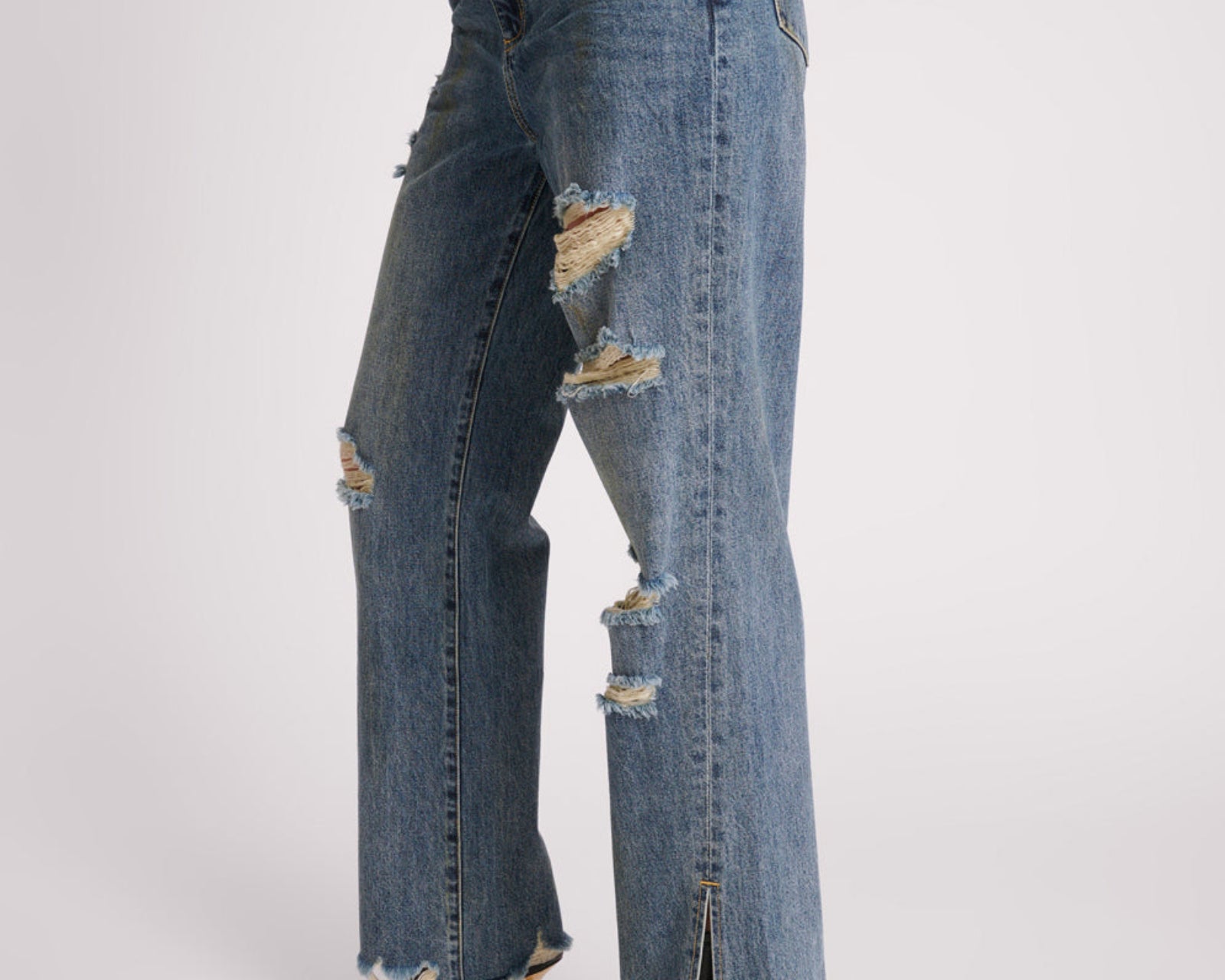 USED BLUE STRAIGHT LEG MID WAIST DENIM BILLIE JEANS