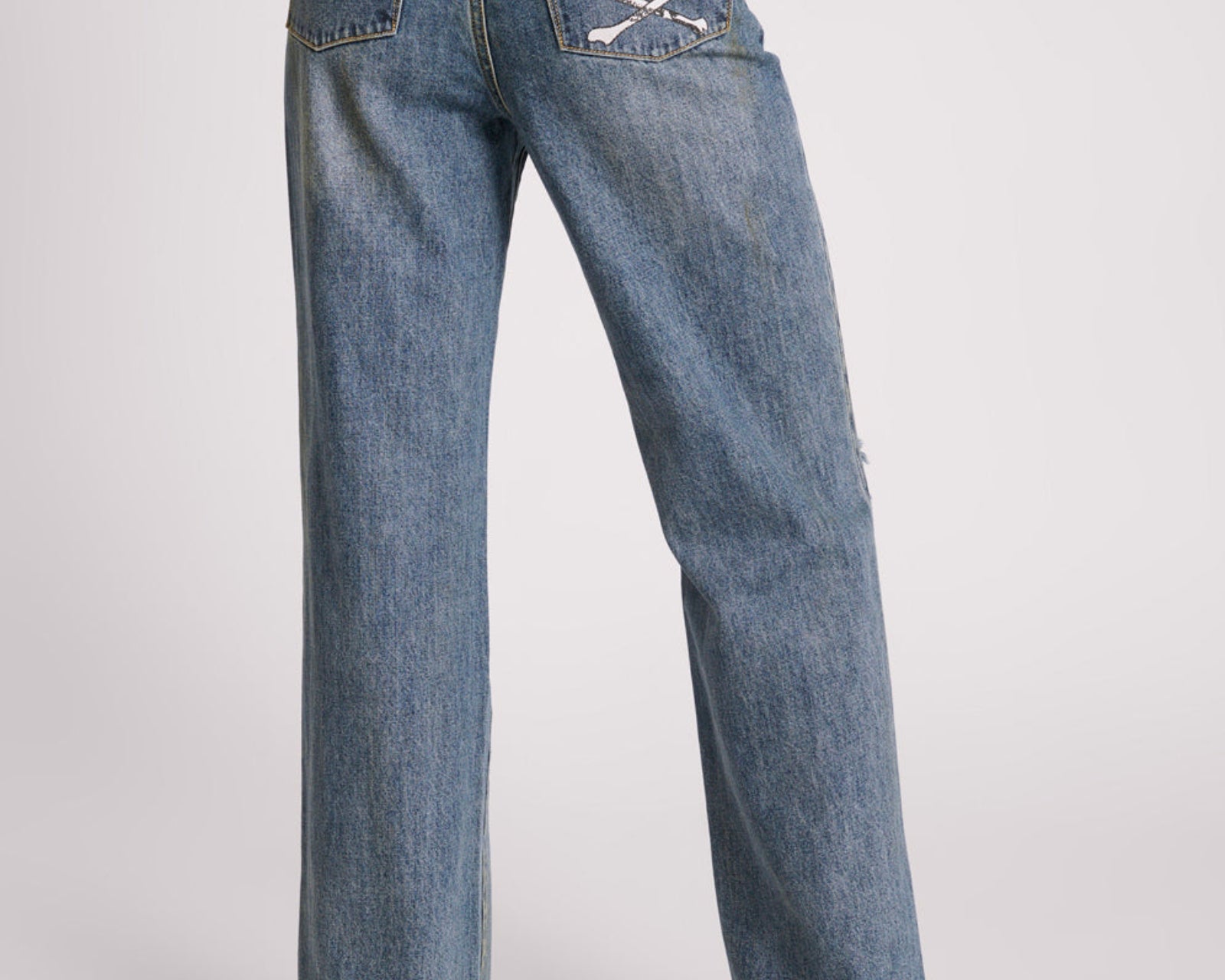 USED BLUE STRAIGHT LEG MID WAIST DENIM BILLIE JEANS