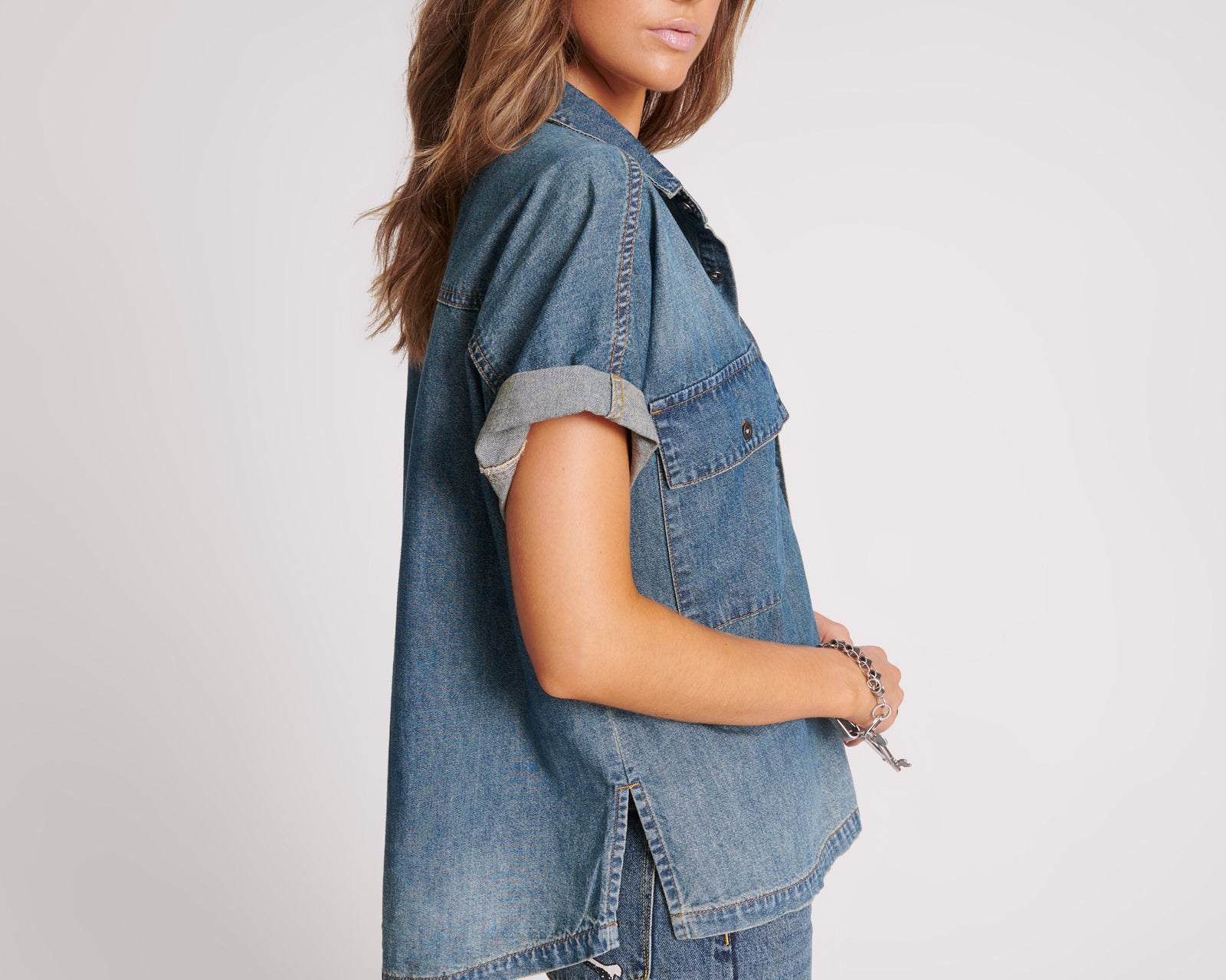 Daria Denim Shirt - Used Blue