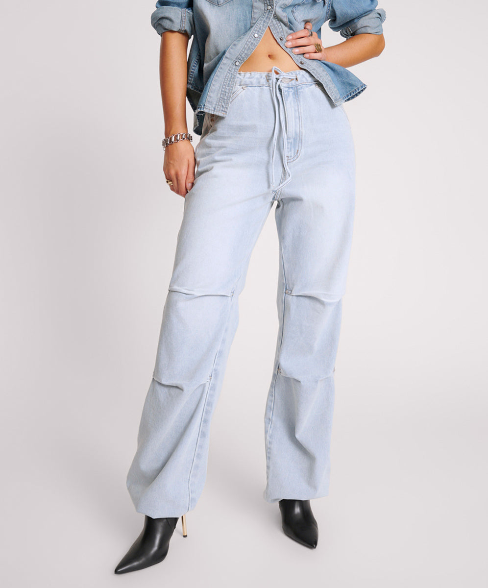 Women's Denim Jeans Marley Relaxed Denim Jeans - Blue Latte