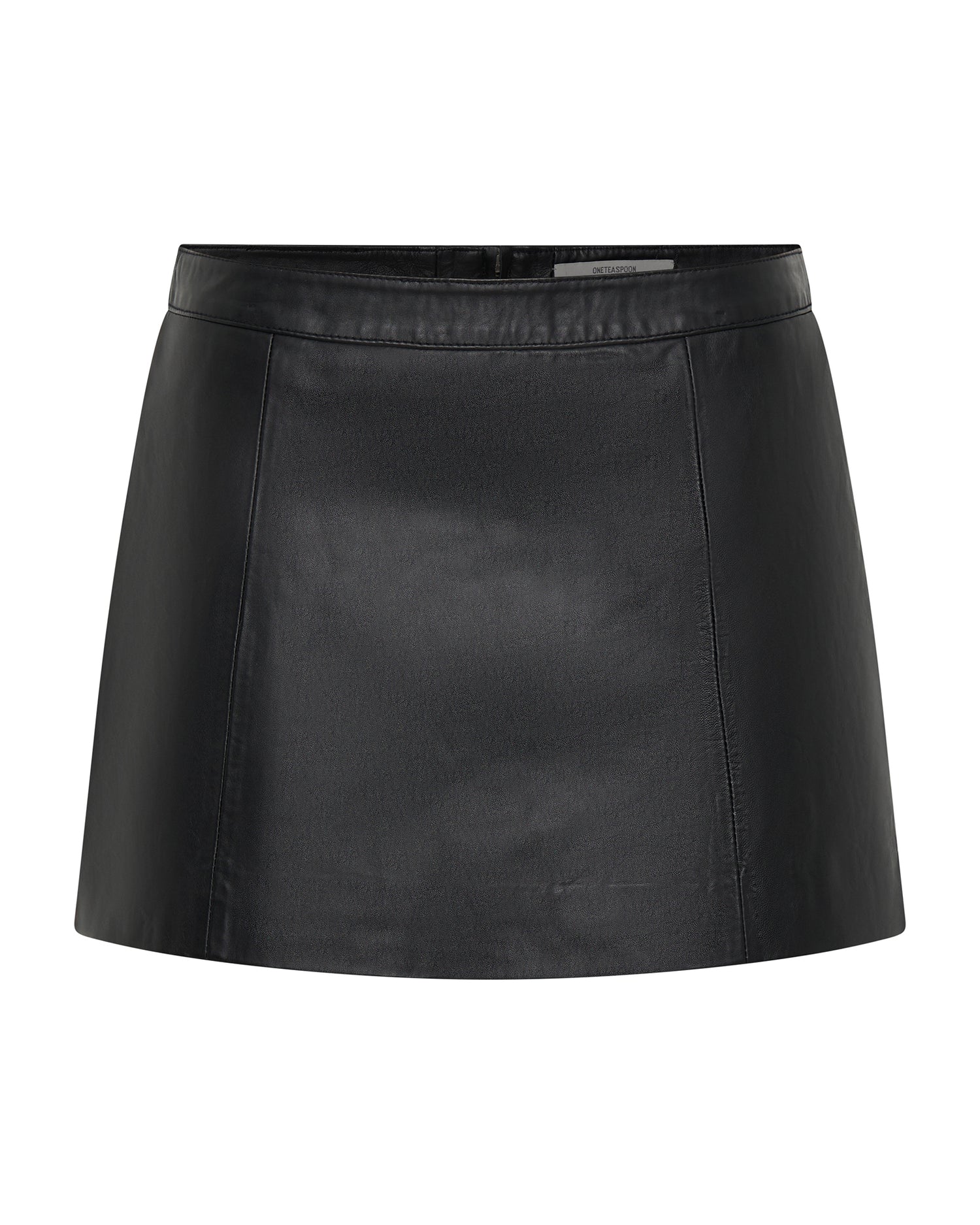Products A-Line Leather Mini Skirt - Black