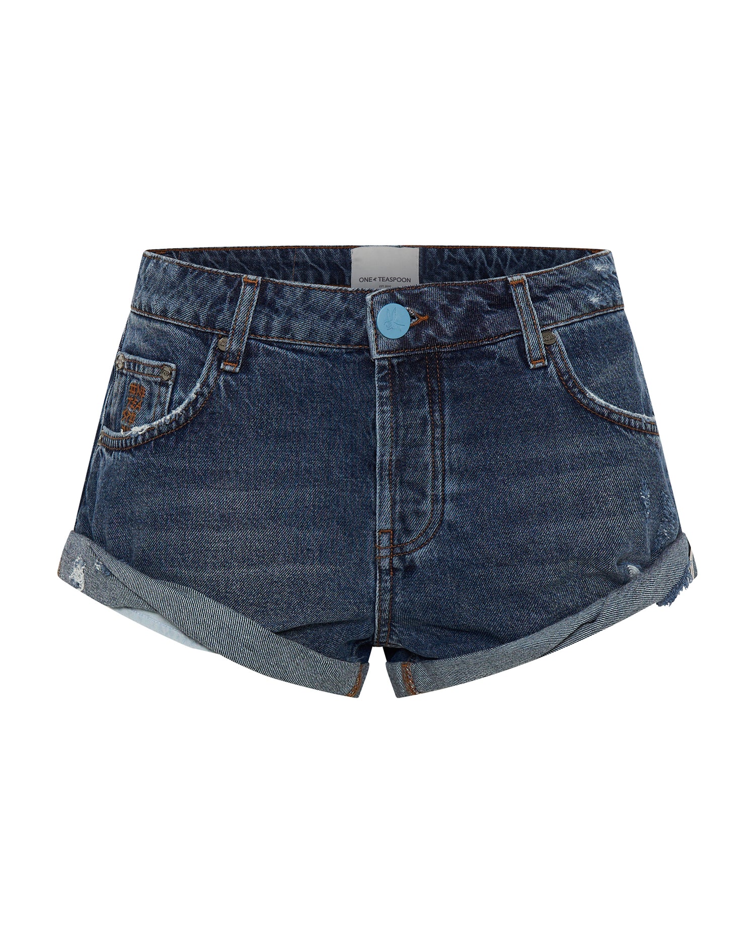 Bandits Low Waist Denim Shorts - Blue Thunder