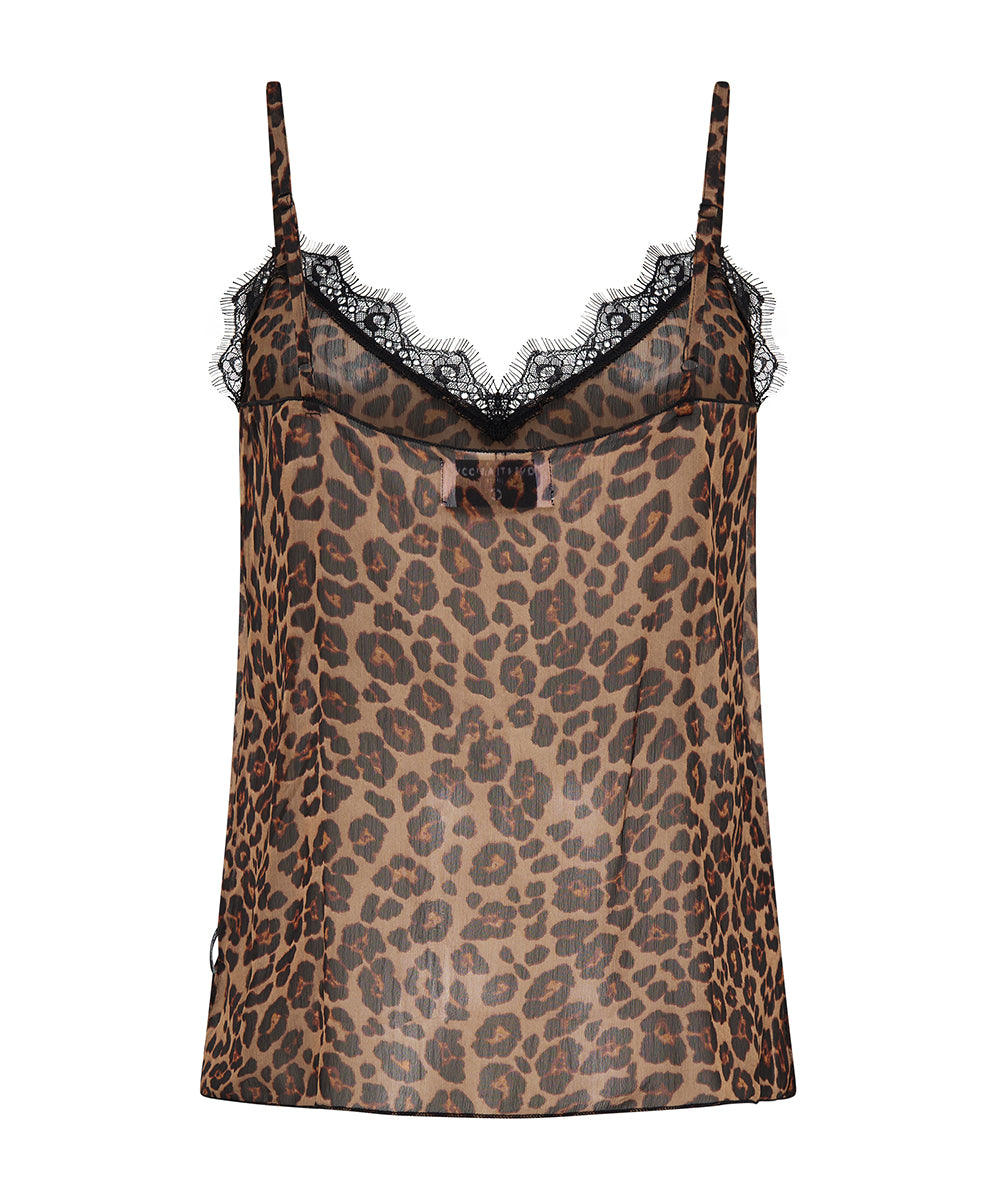 Lace Cami Top - Leopard | One Teaspoon