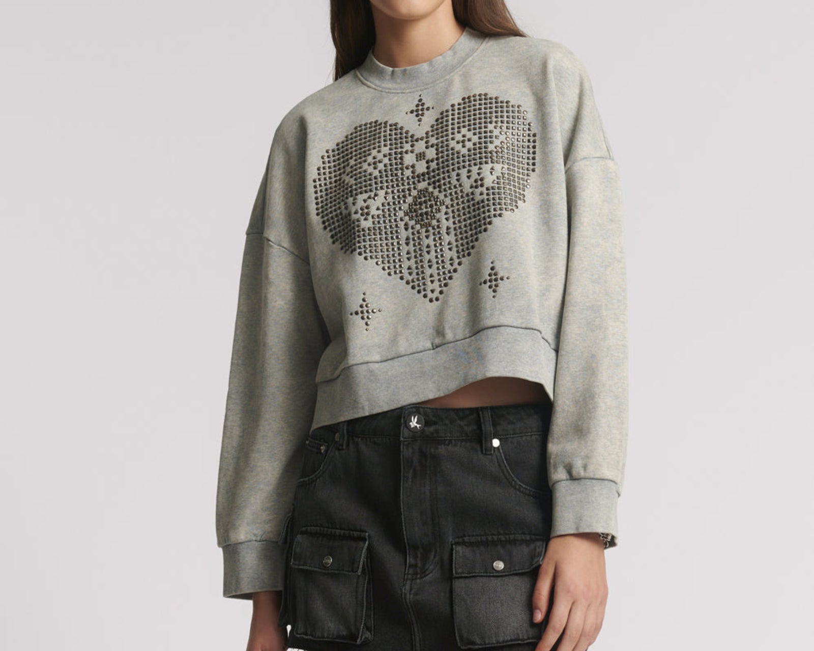 Sloane Low Waist Denim Mini Skirt - Faded Black