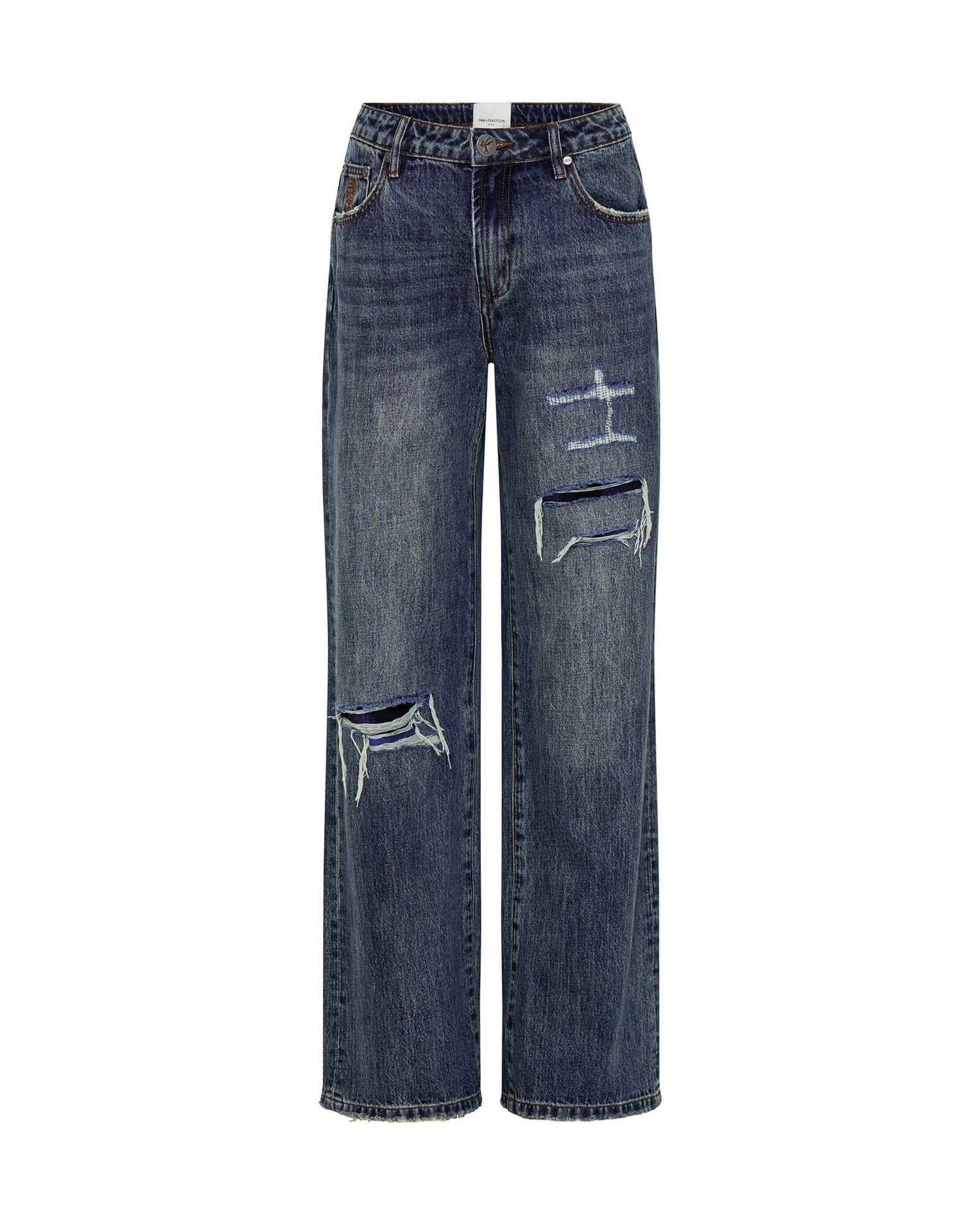 Products Low Riders Low Waist Wide Leg Denim Jeans - Boys Club Blue