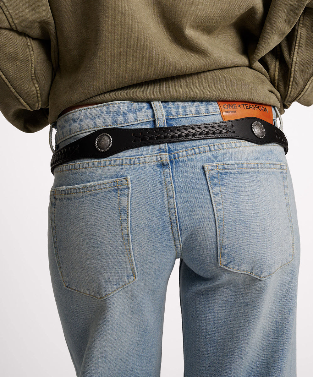 Last Stock Rodeo Leather Belt - Black