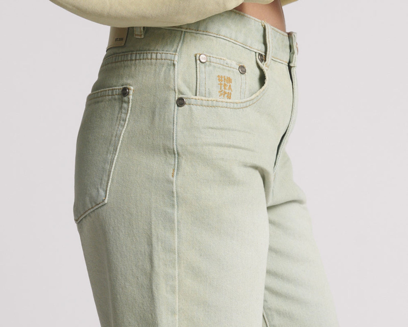 Jacksons Mid Waist Wide Leg Denim Shorts - Sundae