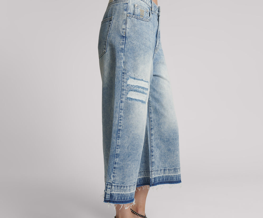720'S Mid Waist Long Length Shorts in Sunset Blue 720'S Mid Waist Long Length Shorts in Sunset Blue