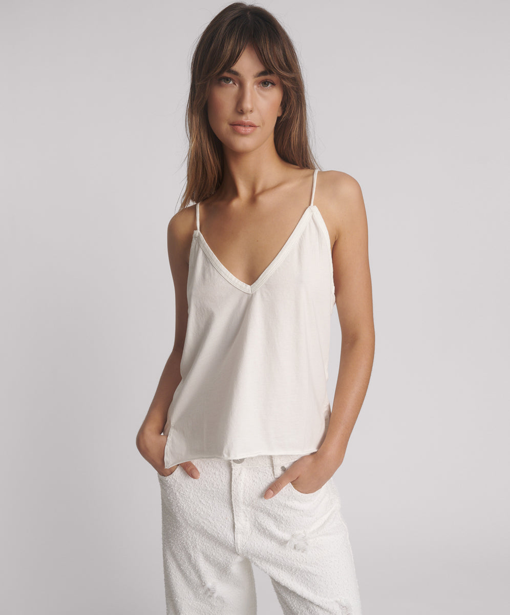 Products Deep V Front Singlet - White