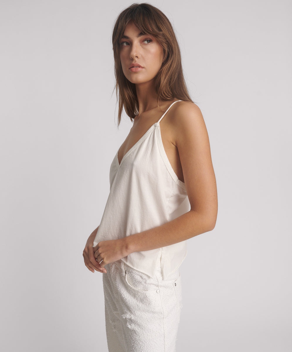 Products Deep V Front Singlet - White