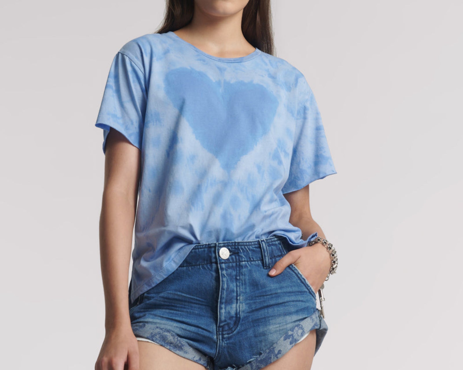 Sailors Low Waist Denim Shorts - Rosewood