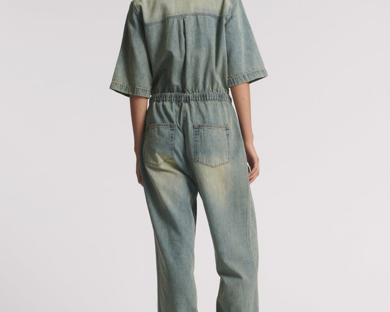 Veronica Denim Jumpsuit - Blue Sand