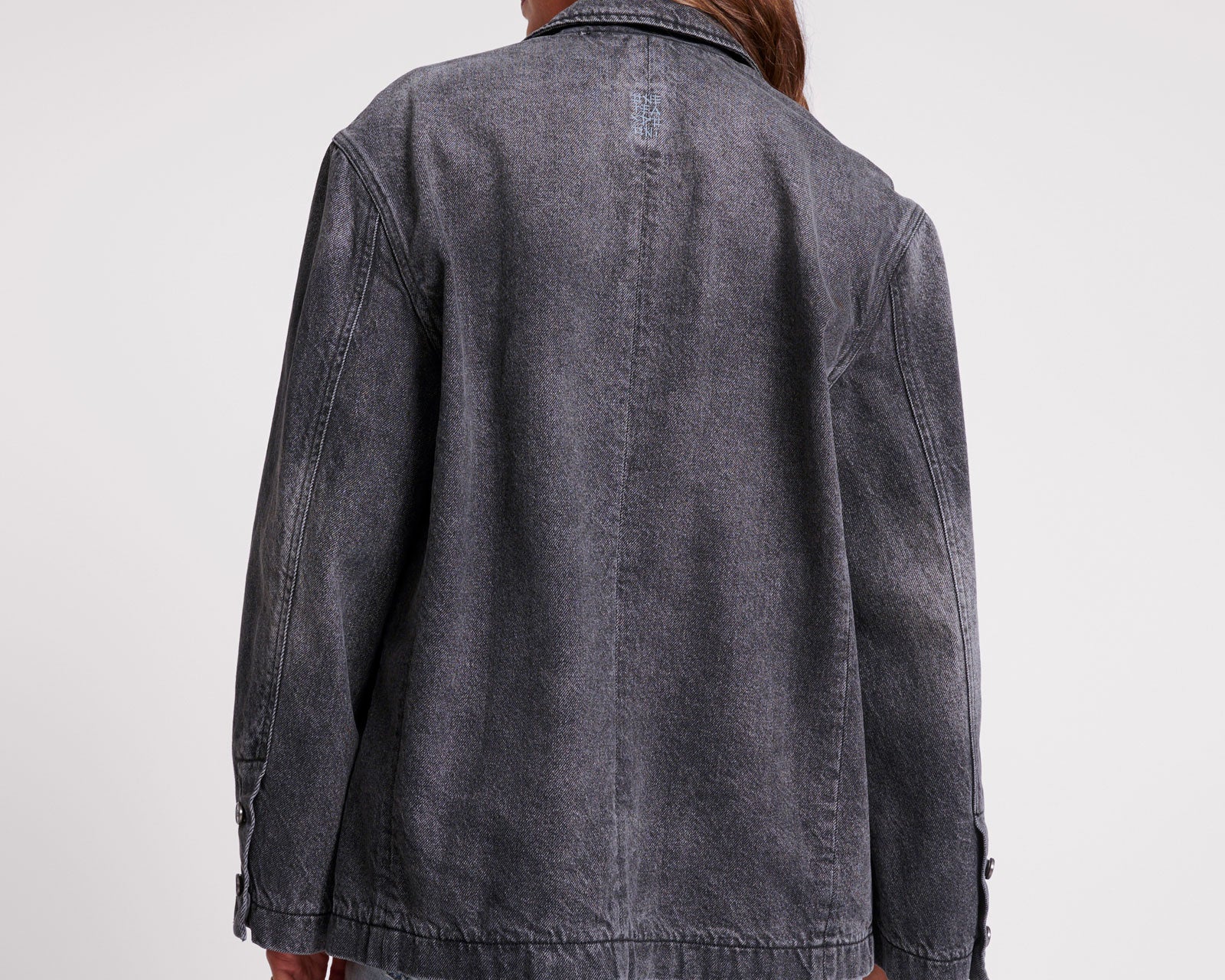 Denim Boyfriend Blazer - Worn Black