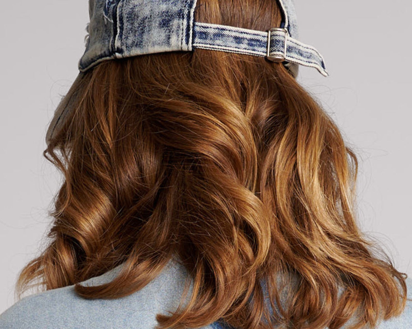 Distressed Denim Cap - Blue