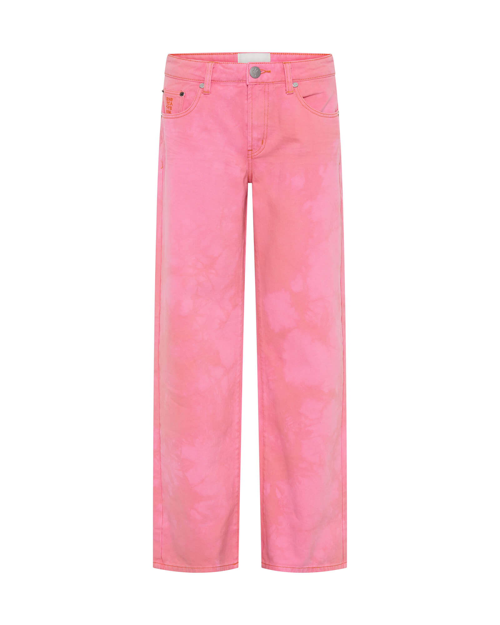 Jackson Mid Waist Wide Leg Denim Jeans - Pink Kiss | One Teaspoon