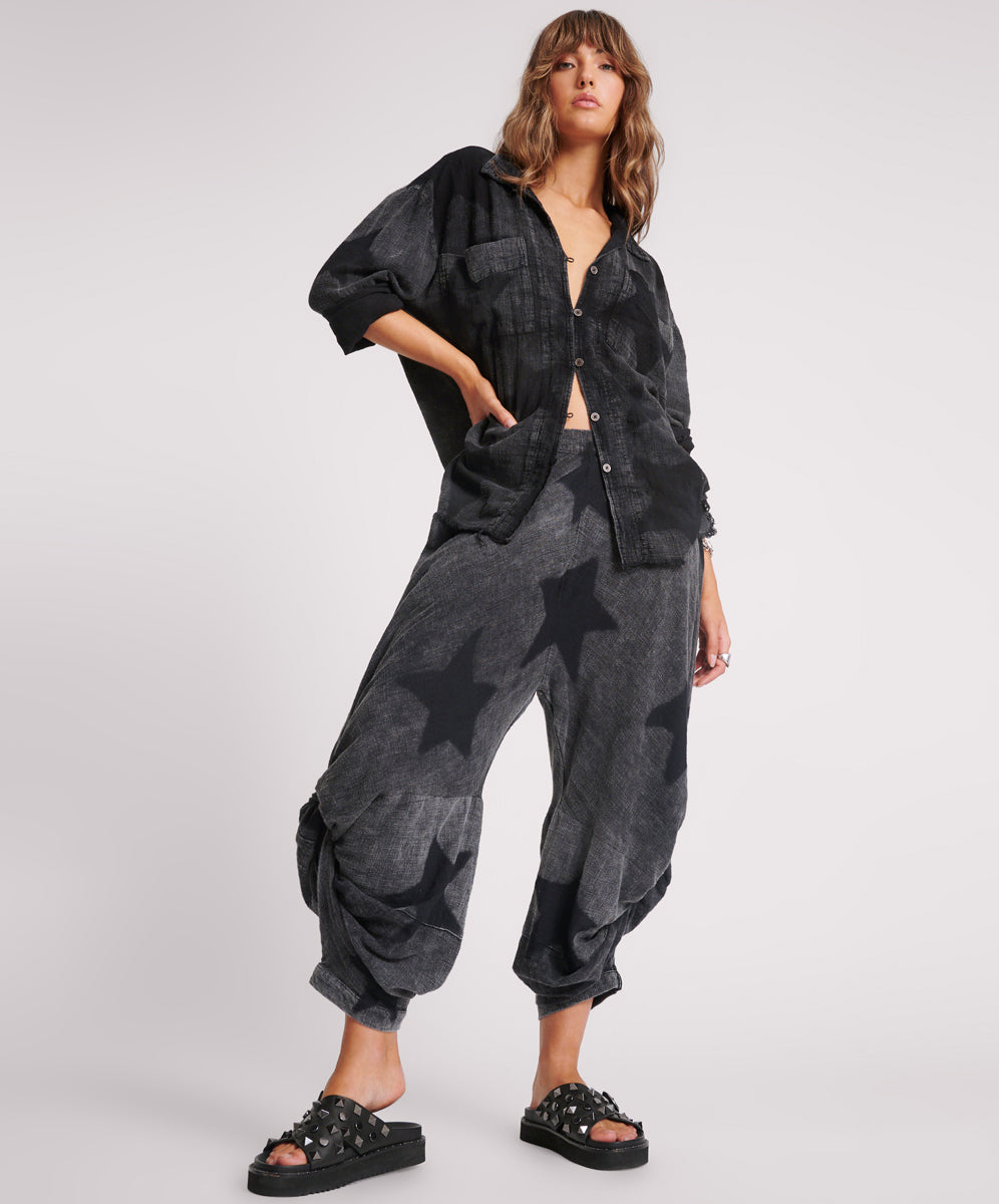 Products BLACK STAR MUSLIN GYPSY PANTS