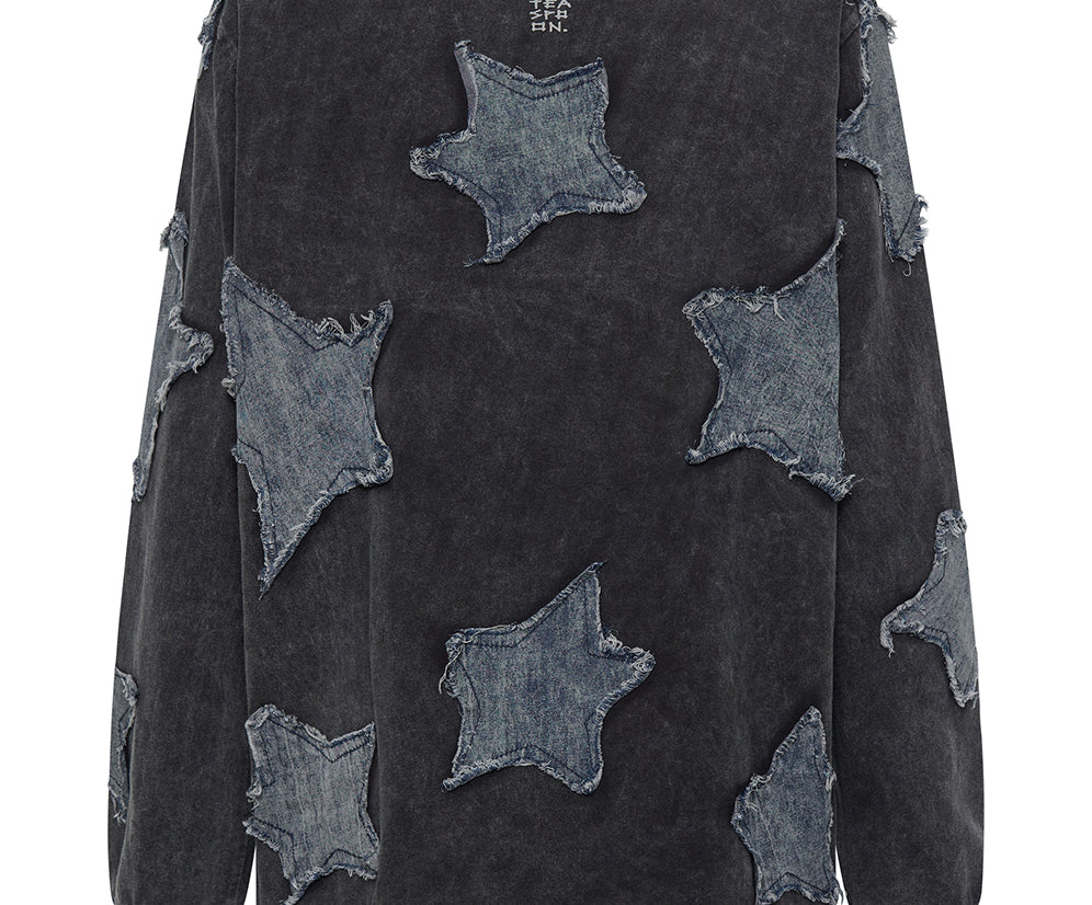 DENIM STAR BOYFRIEND LONGSLEEVE TEE