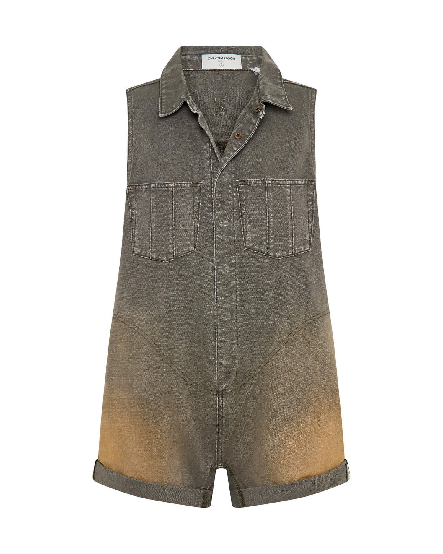Braxton Mini Utility Canvas Jumpsuit - Desert Rust