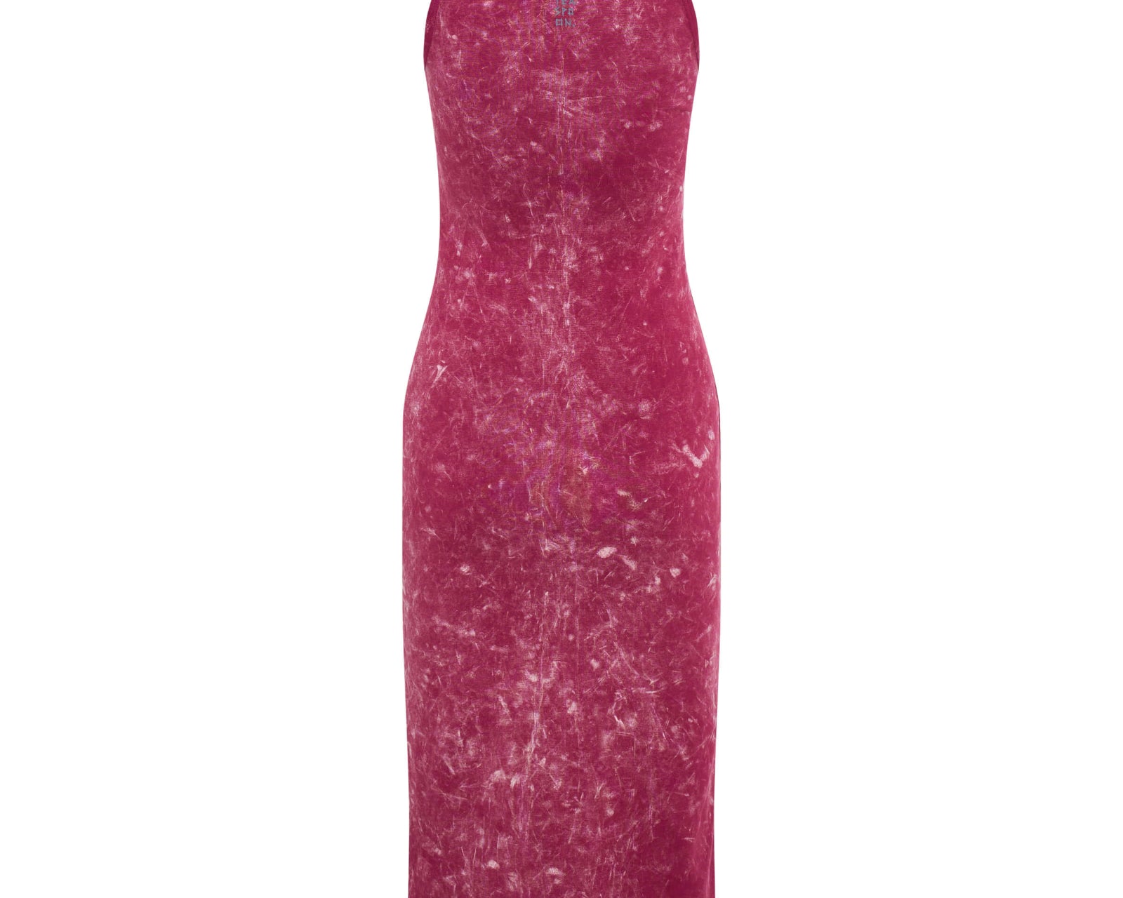 One Teaspoon Ribbed Singlet Acid Wash Midi Dress - Burnt Red