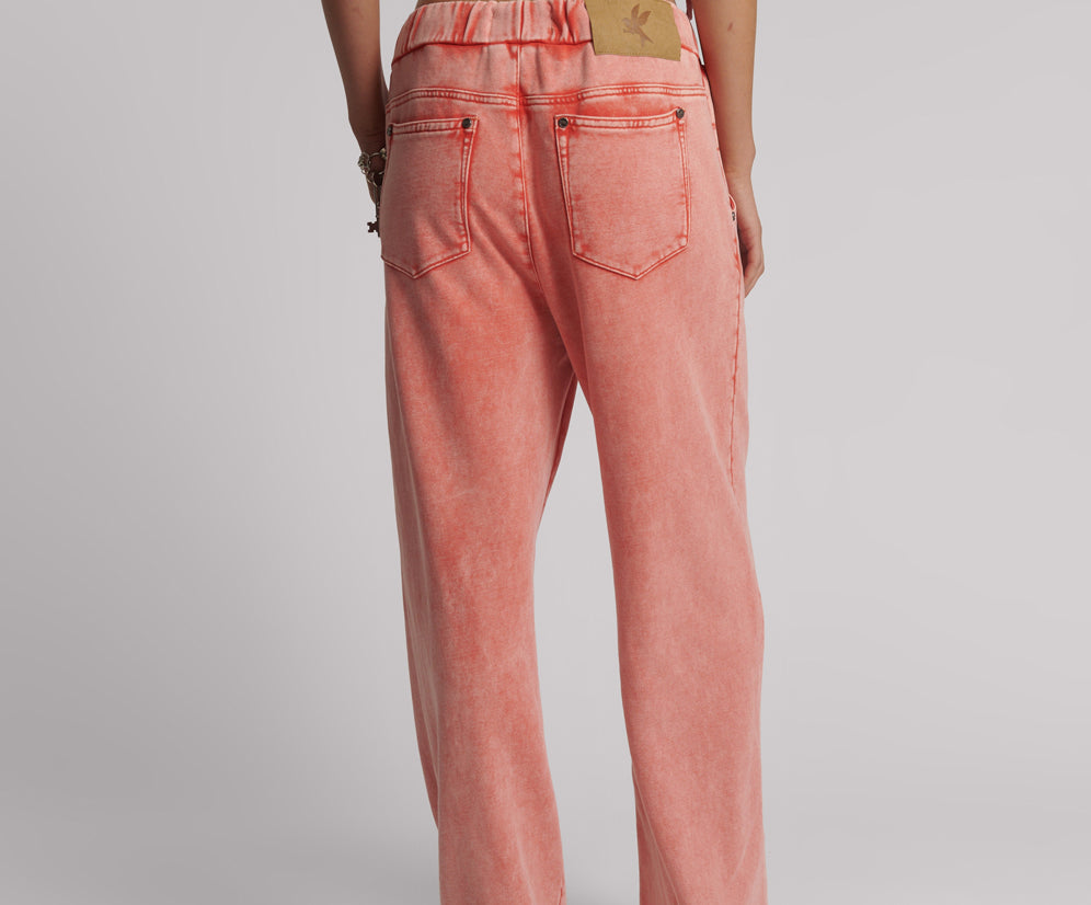 Wide Leg Sweatpants - Hyper Coral Pink