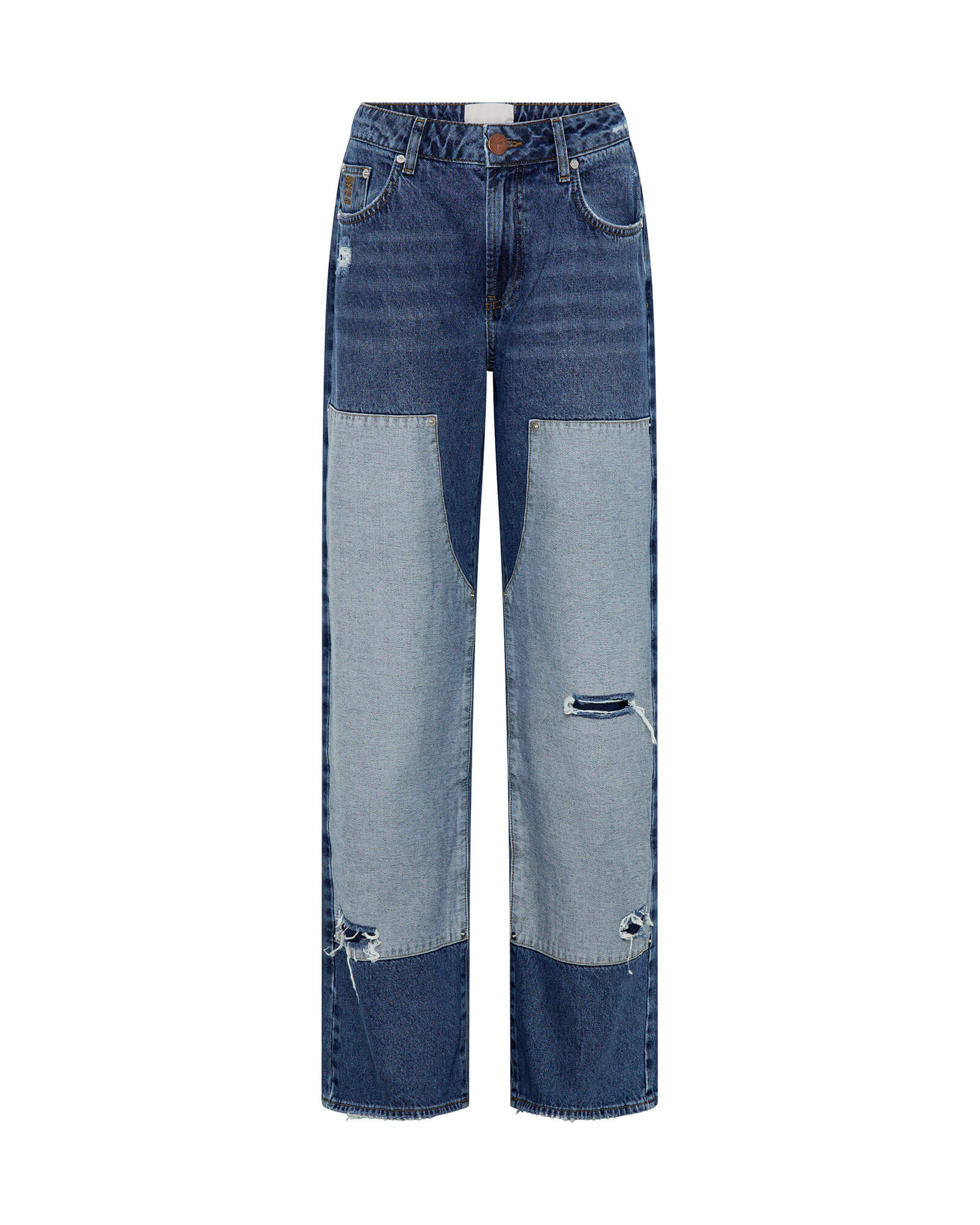 Jackson Mid Waist Wide Leg Denim Jeans - Blue Thunder | One