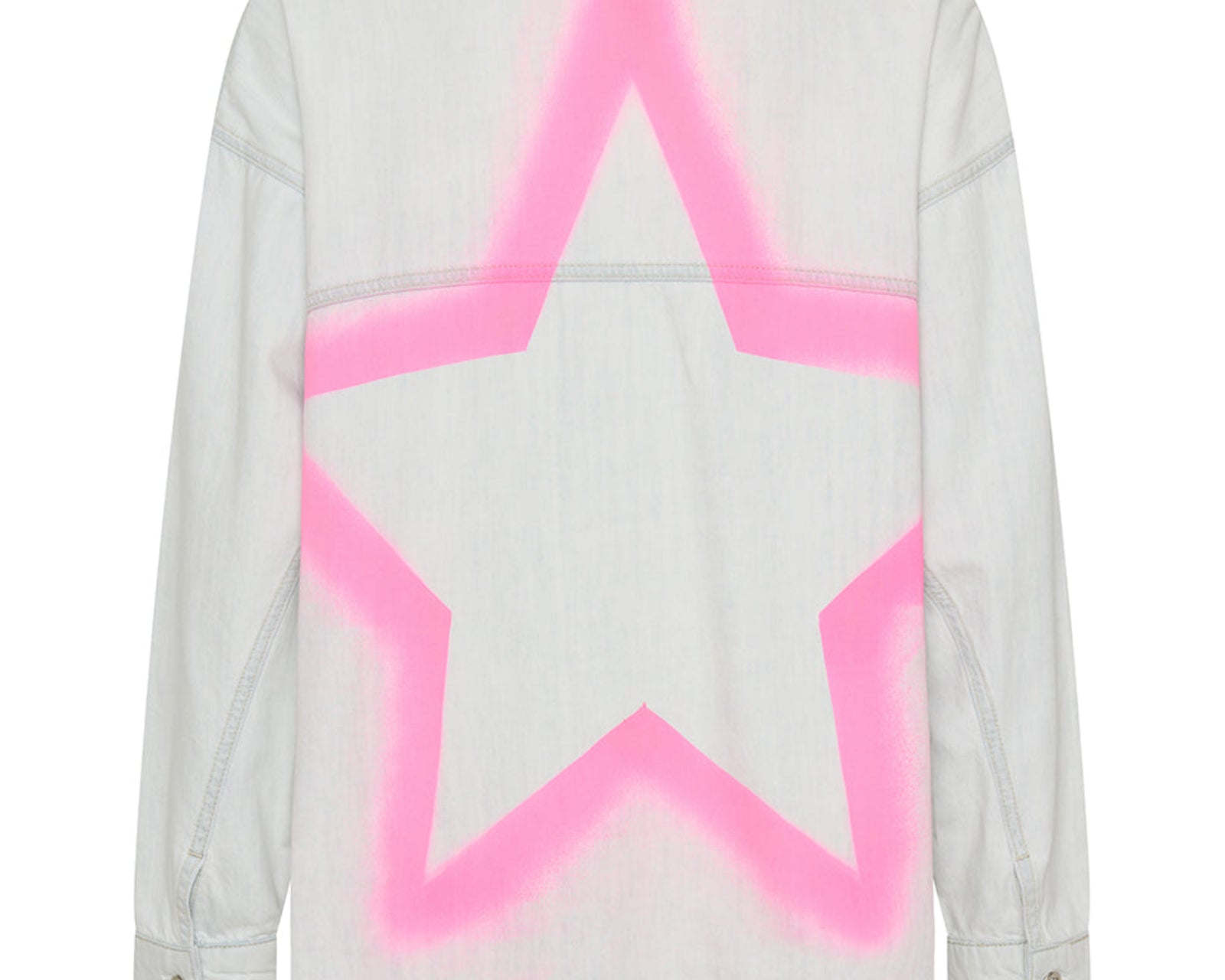 Daria Hand-Sprayed Denim Shacket - Bel Air Blue