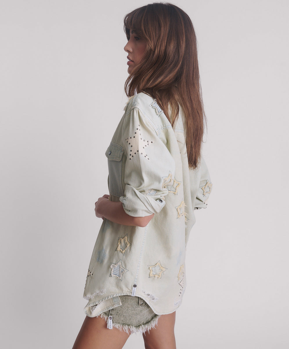 Women's Denim Tops Online Everyday Denim Shirt - Sundae Star