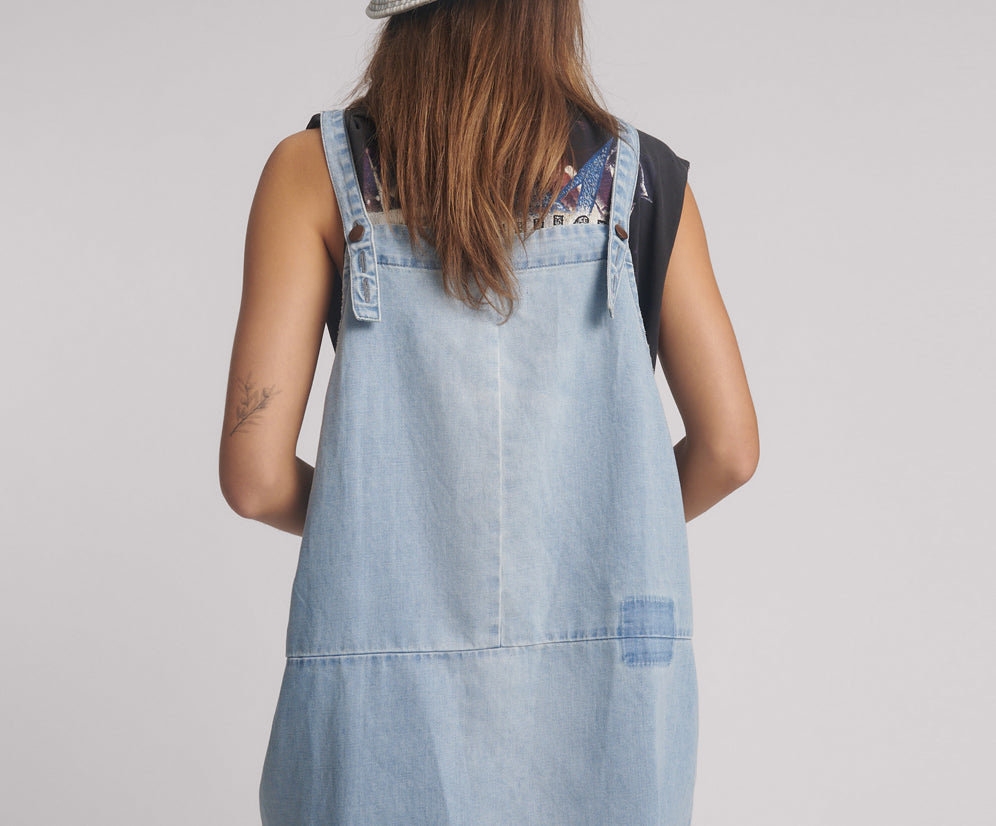 Denim Pini Mini Dress - Faded Blue