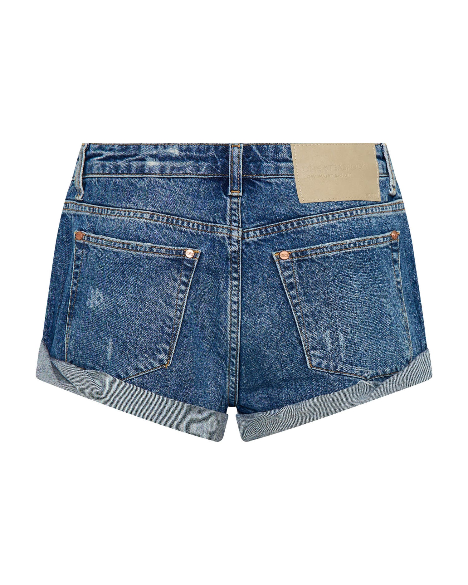 Bandits Low Waist Embellished Denim Shorts - Blue Thunder
