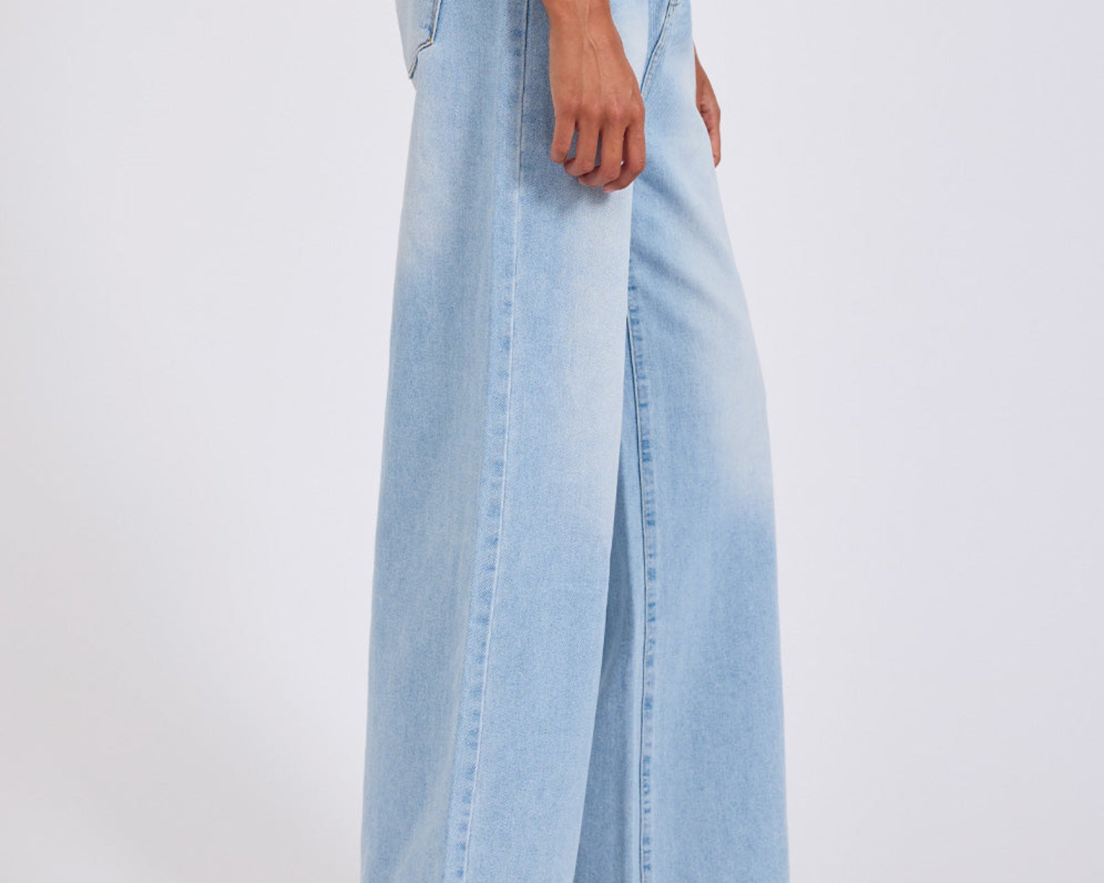 Love Machines Mid Waist Super Wide Leg Heartless Denim Jeans - Blue